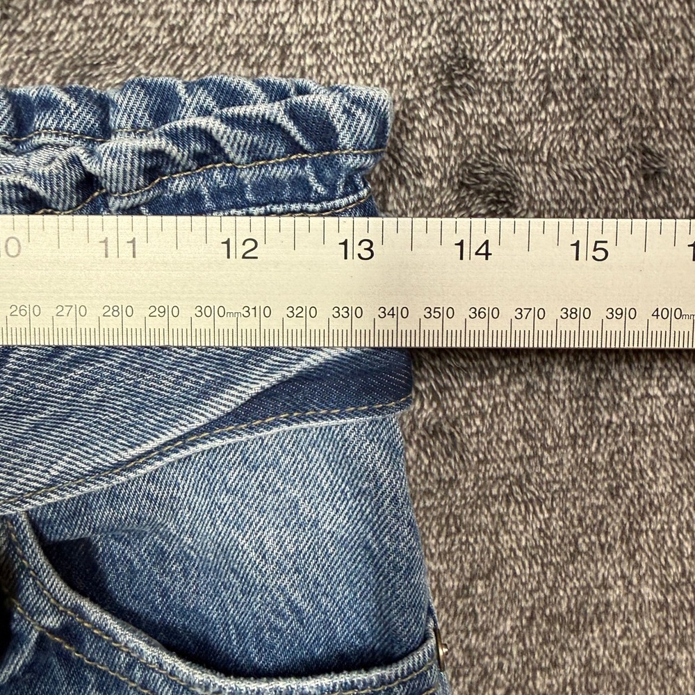 KanCan Women Medium Wash Paperbag Waist Wide Leg Jeans with Tie Belt Size 27 - Picture 4 of 6
